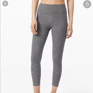 Lululemon Wunder Under Luxtreme 25” inseam Spray Lux Gray legging sz 6